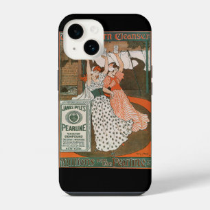 Coque Pour iPhone 14 Art d'étiquette de produit vintage Pearline Modern