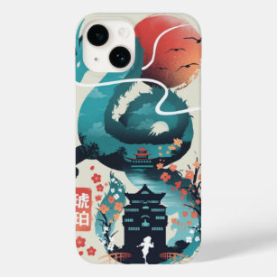 Coque Pour iPhone 14 Art dragon chinois et japonais