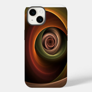 Coque Pour iPhone 14 Art fractal moderne couleurs chaudes abstrait en s