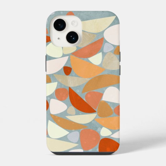 Coque Pour iPhone 14 Art géométrique moderne abstrait (Verso)