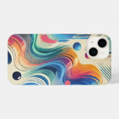 Coque Pour iPhone 14 "Art rayonnant Abstrait" (Verso Horizontal)