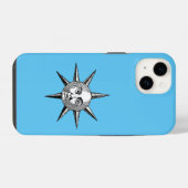 Coque Pour iPhone 14 Astronomie de la Renaissance - Visage du Soleil  (Verso Horizontal)