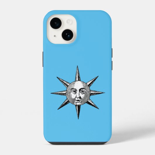 Coque Pour iPhone 14 Astronomie de la Renaissance - Visage du Soleil  (Verso)
