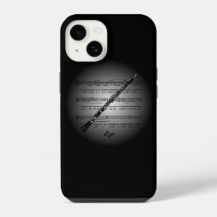 Coque Pour iPhone 14 Avant Garde ~ Hautbois sur Globe avec Partition  