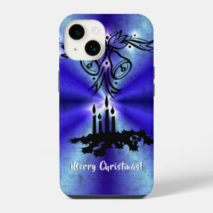 Coque Pour iPhone 14 Avent, magie de Noël sur bleu