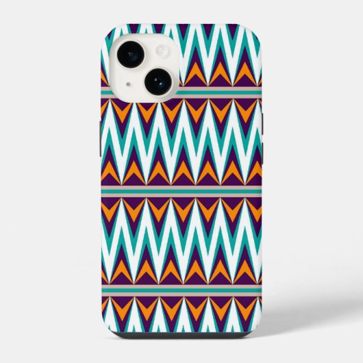 Coque Pour iPhone 14 Aztec Chevron #8 @ VictoriaShaylee (Verso)