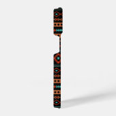 Coque Pour iPhone 14 Aztec Rusts Turquoise Noir Motifs mélangés Motif (Côté droit)