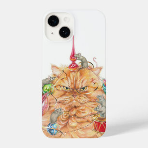 Coque Pour iPhone 14 Bah Humbug Hate Christmas Grumpy Chat dégoûté