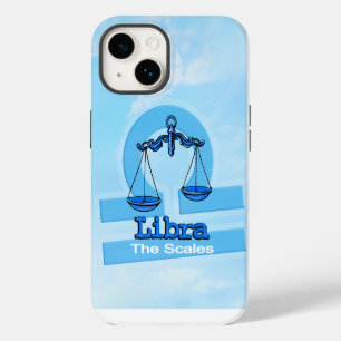 Coque Pour iPhone 14 Balance signe du zodiaque iphone ciel bleu