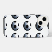 Coque Pour iPhone 14 Ballons de football Pop Art (Verso Horizontal)