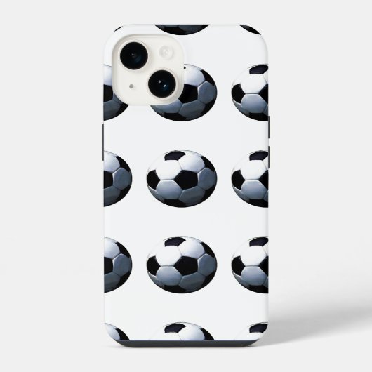 Coque Pour iPhone 14 Ballons de football Pop Art (Verso)