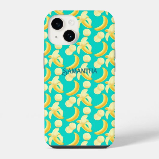 Coque Pour iPhone 14 Bananes (Verso)