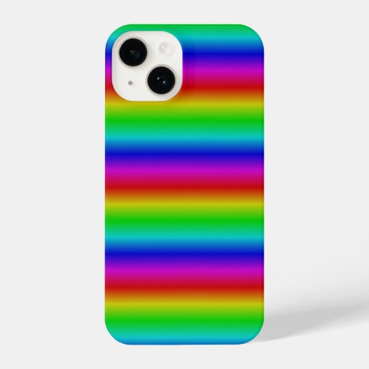Coque Pour iPhone 14 Bandes arc-en-ciel - Motif (Verso)