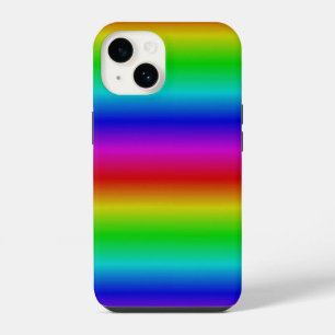 Coque Pour iPhone 14 Bandes Arc-en-ciel - Motif