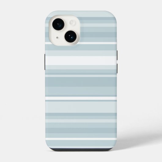 Coque Pour iPhone 14 Bandes bleu glace (Verso)