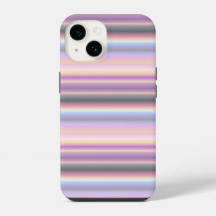 Coque Pour iPhone 14 Bandes de Arc-en-ciel Pastel - Motif