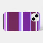 Coque Pour iPhone 14 Bandes de nuances de violet (Verso Horizontal)
