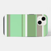 Coque Pour iPhone 14 Bandes vert pâle (Verso Horizontal)