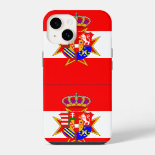 Coque Pour iPhone 14 Bannière blanche rouge Grand-Duché de Toscane