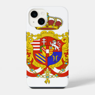 Coque Pour iPhone 14 Bannière blanche rouge Grand-Duché de Toscane