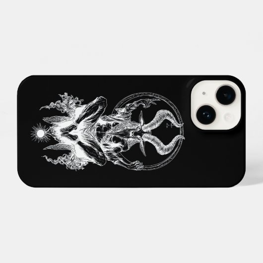 Coque Pour iPhone 14 Baphomet mystique Iphone 14 Coque (Verso Horizontal)