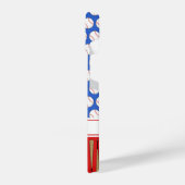 Coque Pour iPhone 14 Baseball modèle nom personnalisé rouge bleu (Côté gauche)