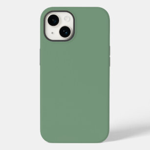 Coque Pour iPhone 14 Basil de couleur solide vert fumée
