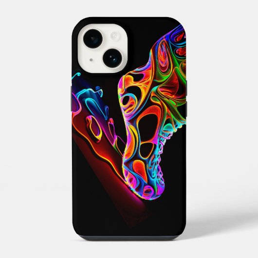 Coque Pour iPhone 14 Baskets Néon (Verso)