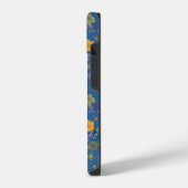 Coque Pour iPhone 14 Batik Moderne Victoria Bleu (Côté gauche)