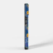 Coque Pour iPhone 14 Batik Moderne Victoria Bleu (Côté droit)