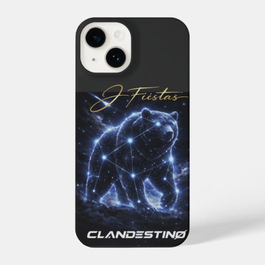 Coque Pour iPhone 14 Bear Constellation Hoodie (Verso)