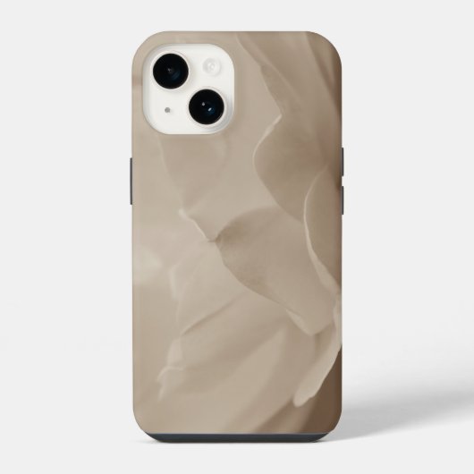 Coque Pour iPhone 14 Beauté d'une rose sépia (Verso)