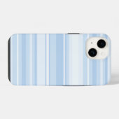 Coque Pour iPhone 14 Bébé rayures bleues (Verso Horizontal)