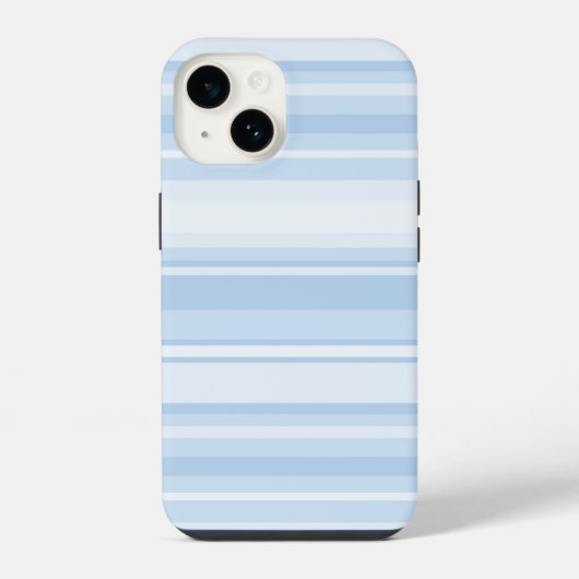 Coque Pour iPhone 14 Bébé rayures bleues (Verso)