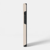 Coque Pour iPhone 14 Beige Minimal Moderne Monogramme initial Nom (Côté gauche)