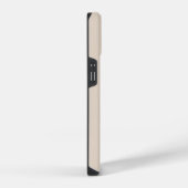Coque Pour iPhone 14 Beige Minimal Moderne Monogramme initial Nom (Côté droit)