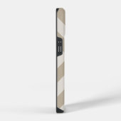 Coque Pour iPhone 14 Beige rustique X Chevron Monogramme (Côté droit)