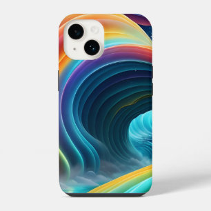 Coque Pour iPhone 14 Belle cascade arc-en-ciel