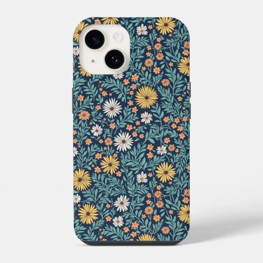 Coque Pour iPhone 14 Belle housse florale (Verso)