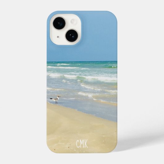 Coque Pour iPhone 14 Belle plage Sandpiper Monogram Island (Verso)