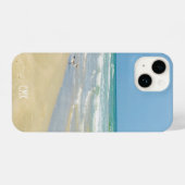 Coque Pour iPhone 14 Belle plage Sandpiper Monogram Island (Verso Horizontal)