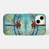 Coque Pour iPhone 14 Belles libellules (Verso Horizontal)
