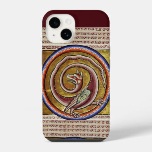 Coque Pour iPhone 14 BESTIAIRE MÉDIÉVAL, CERcles DE SERPENT DRAGON