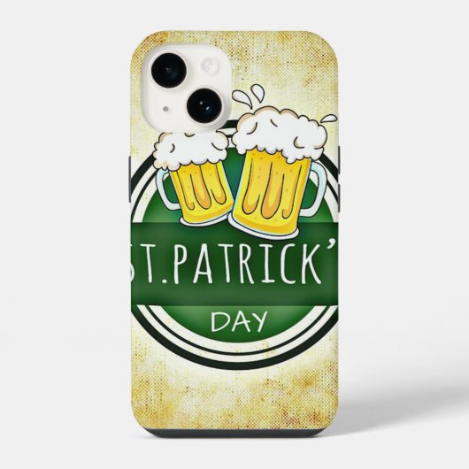 Coque Pour iPhone 14 Bières de la Saint-Patrick (Verso)