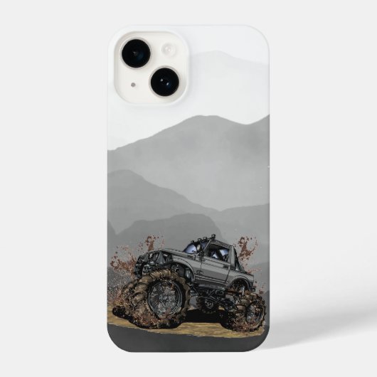 Coque Pour iPhone 14 Big Monster truck Off Road Adventure Mud Bogging (Verso)