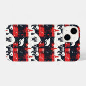Coque Pour iPhone 14 Bison rouge Plaids Ours polaire (Verso Horizontal)