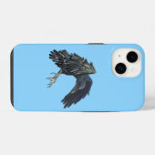 Coque Pour iPhone 14 Black Crow Master of Time Illustration Sky Blue (Verso Horizontal)