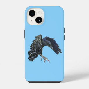 Coque Pour iPhone 14 Black Crow Master of Time Illustration Sky Blue