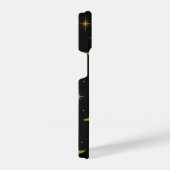 Coque Pour iPhone 14 Black & Yellow Star Phone Case with Big M – Trendy (Côté droit)