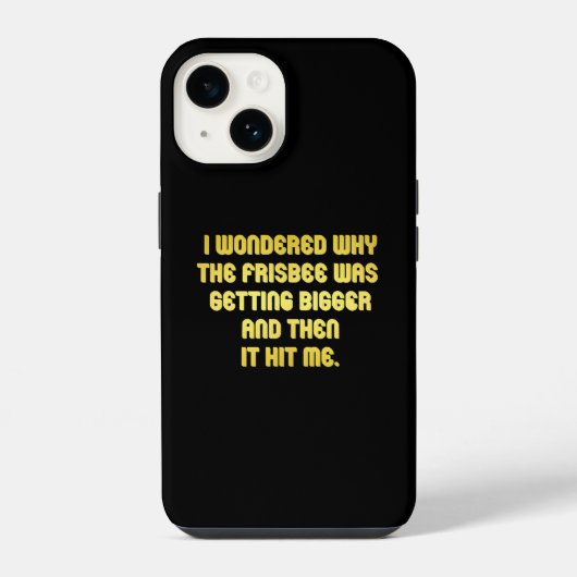 Coque Pour iPhone 14 Blague de frisbee drôle (Verso)
